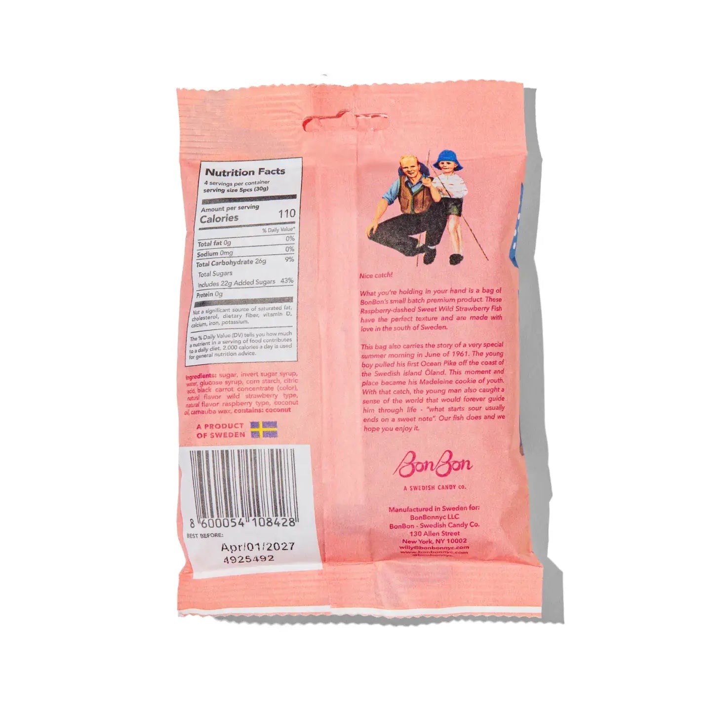candy - sweet wild strawberry fish by bonbon nyc