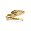Ring|Victorian Snake|Turquoise Enamel Eyes|Size 7 Adjustable