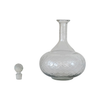 Decanter|Etched Glass Recycled|Diamond Stopper|8"DIA x 12"H