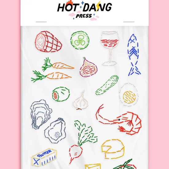 Embroidery Sheet Set – Iron-On – Food