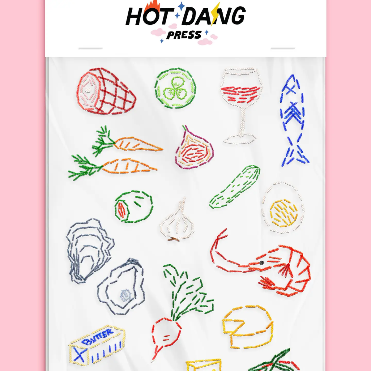 Embroidery Sheet Set – Iron-On – Food