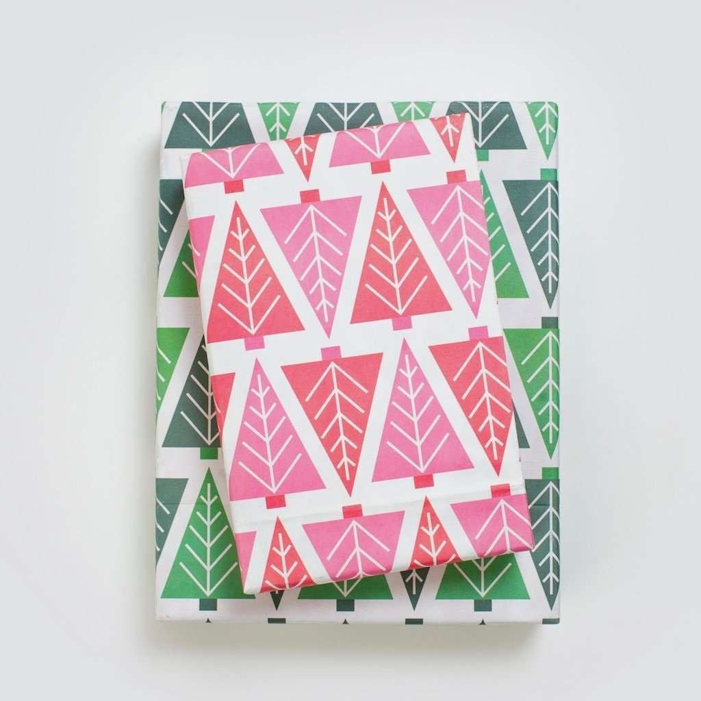 wrapping paper - 2-sided eco - tannenbaum by wrappily eco gift wrap co.