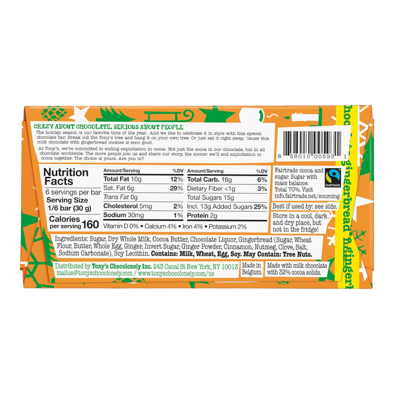 candy - tony's holiday chocolate bar by tony's chocolonely inc