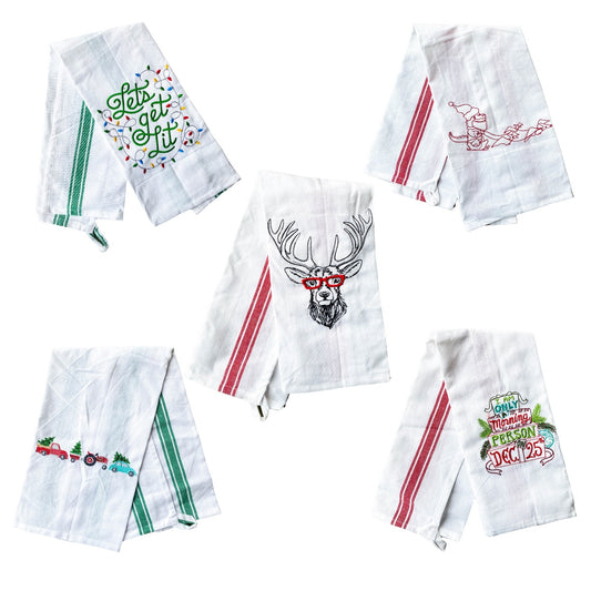 dishcloths - embroidered christmas (3 designs) by felicia's counry corner