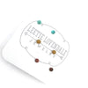 earrings - tiny lucite stud set - teal & terracotta coral by leetie lovendale