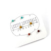 earrings - tiny lucite stud set - teal & terracotta coral by leetie lovendale