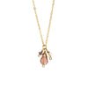necklace - temple bead pear drop pendant (rose) - just trade by worldfinds