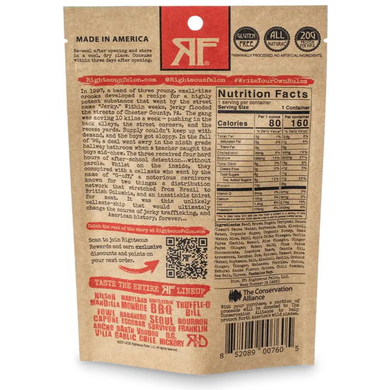 snack - beef jerky by righteous felon