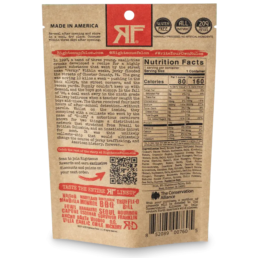 snack - beef jerky by righteous felon