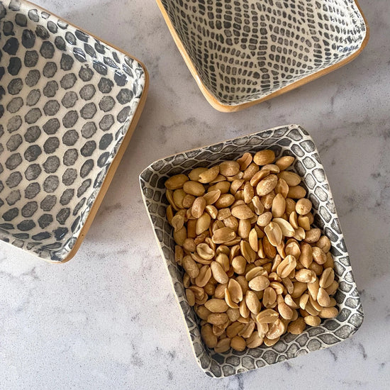ceramic dip tray - taj charcoal by terrafirma ceramics inc.