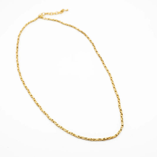 necklace - brass c-link chain 20" by baizaar