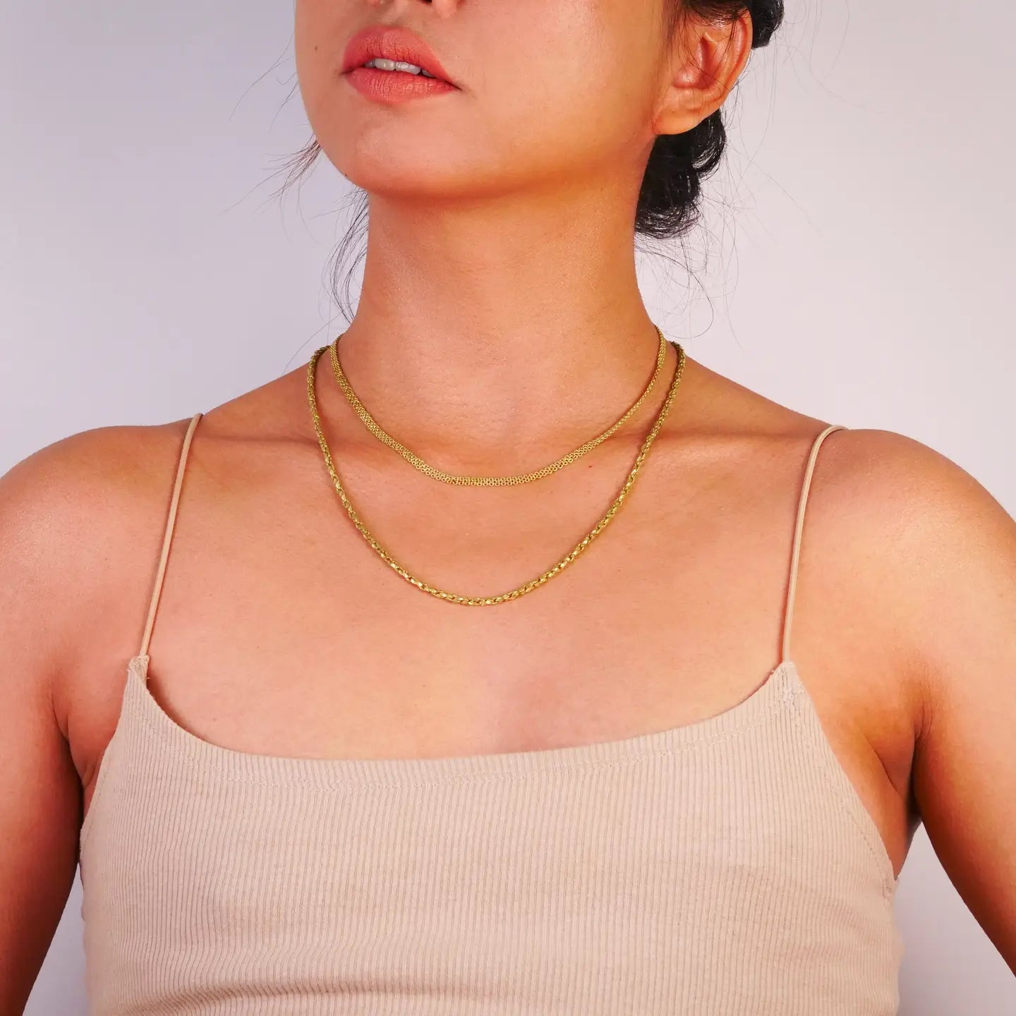necklace - brass c-link chain 20" by baizaar