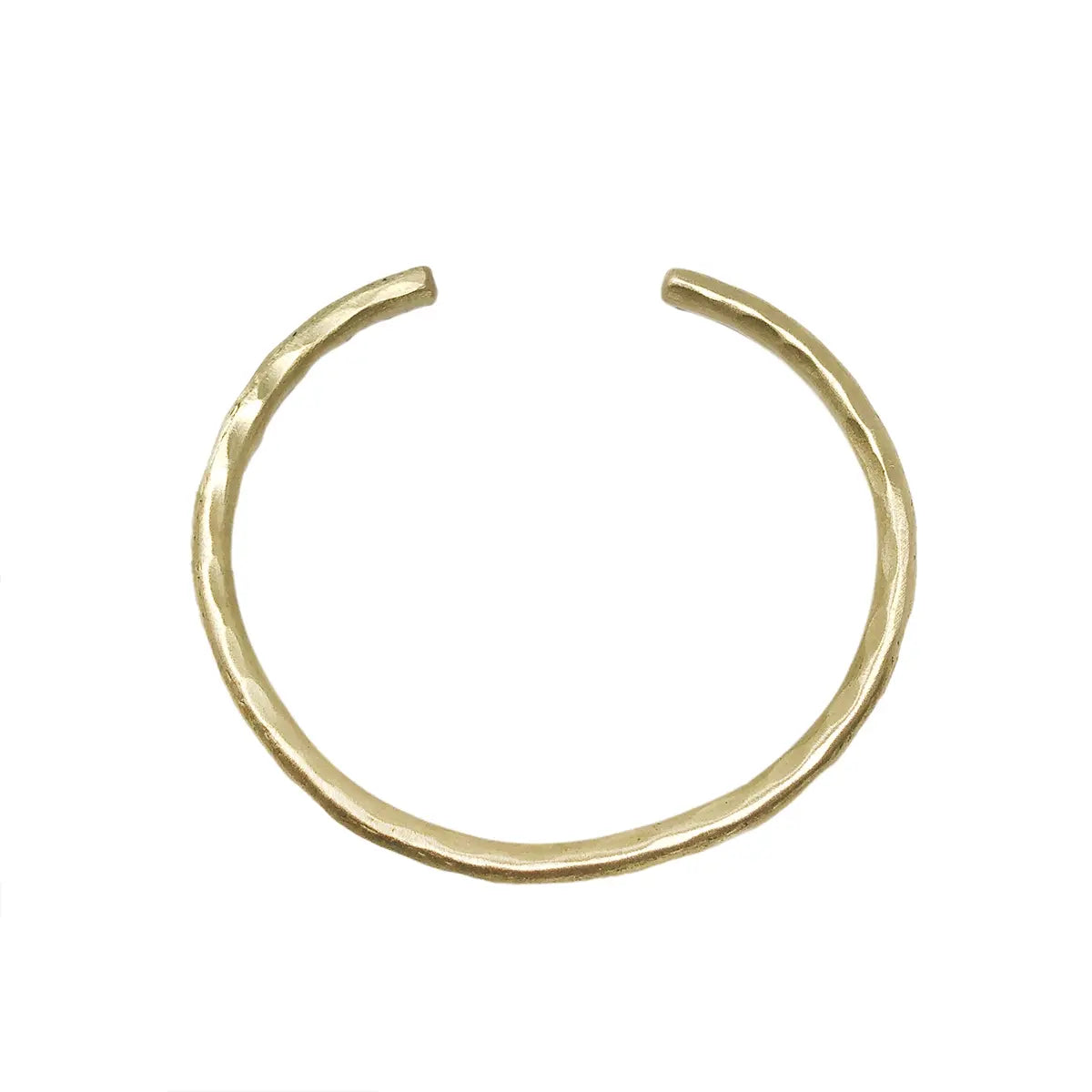 bracelet - textured twig cuff - gold by worldfinds