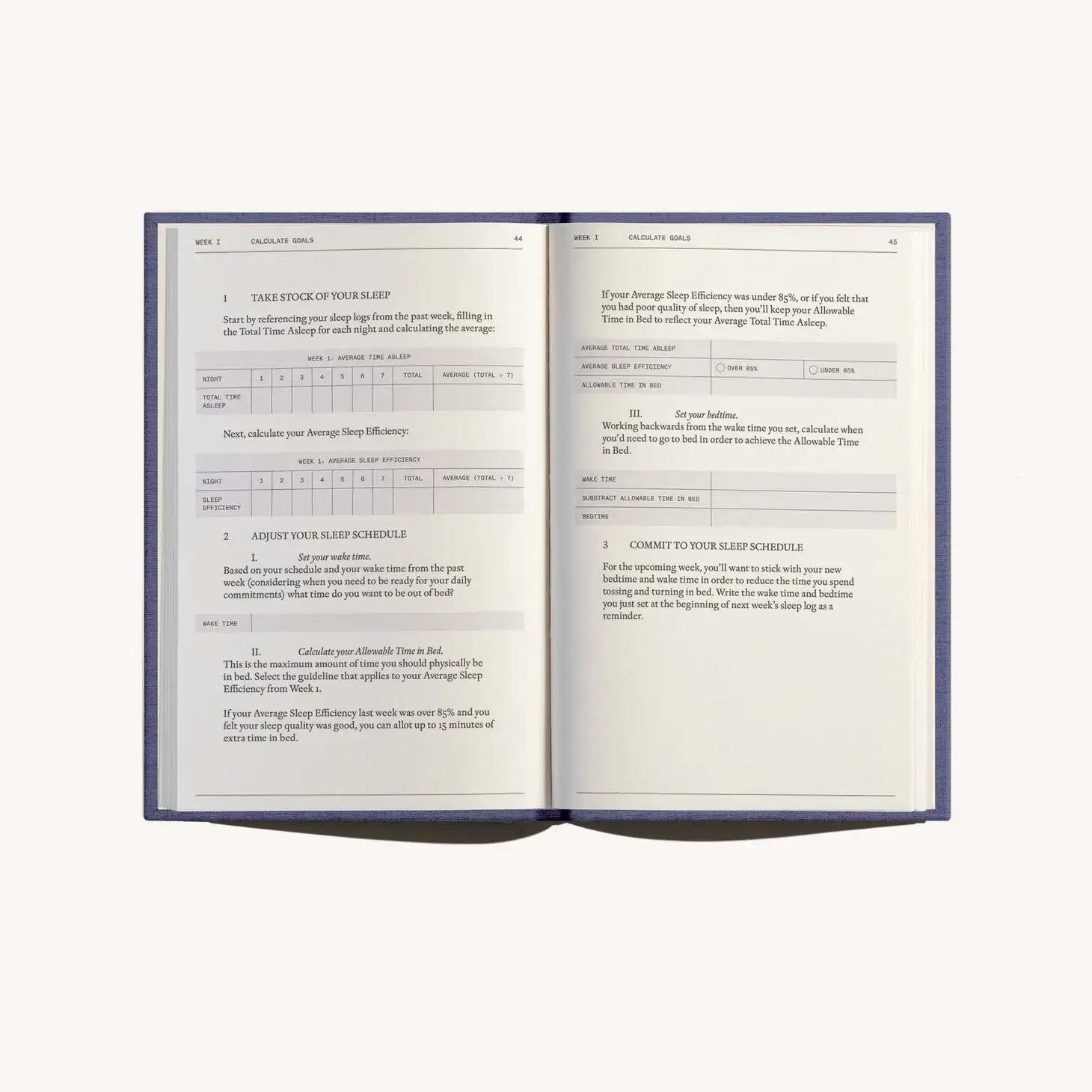 book - anti-insomnia notebook by therapy notebooks