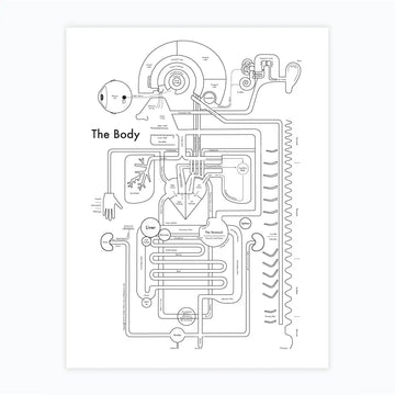 art print - letterpress - 8.5" x 11" - body by archie's press