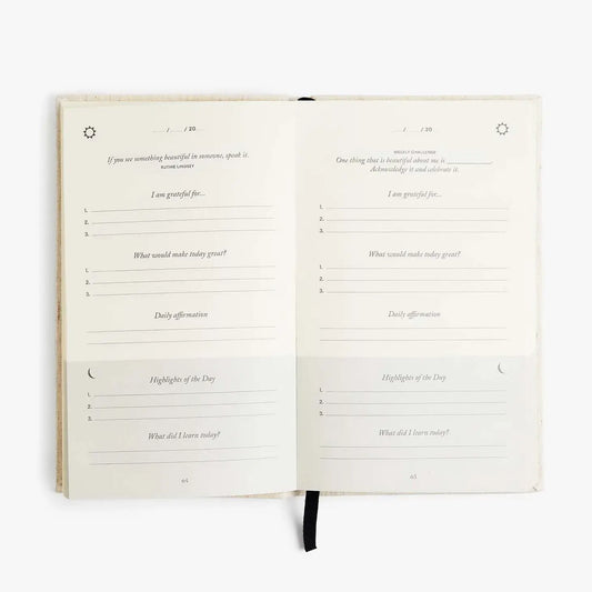 book - five minute journal - daily gratitude - black by intelligent change