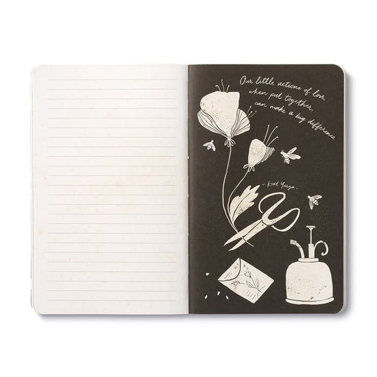 book - "write now" journal - the heart that gives, gathers by compendium
