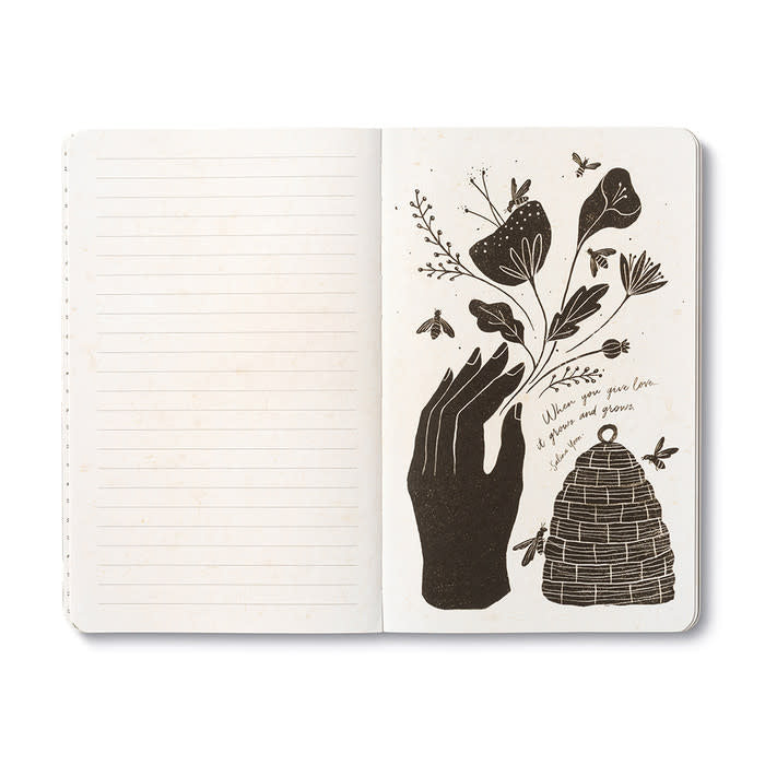 book - "write now" journal - the heart that gives, gathers by compendium
