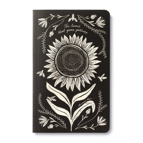 book - "write now" journal - the heart that gives, gathers by compendium