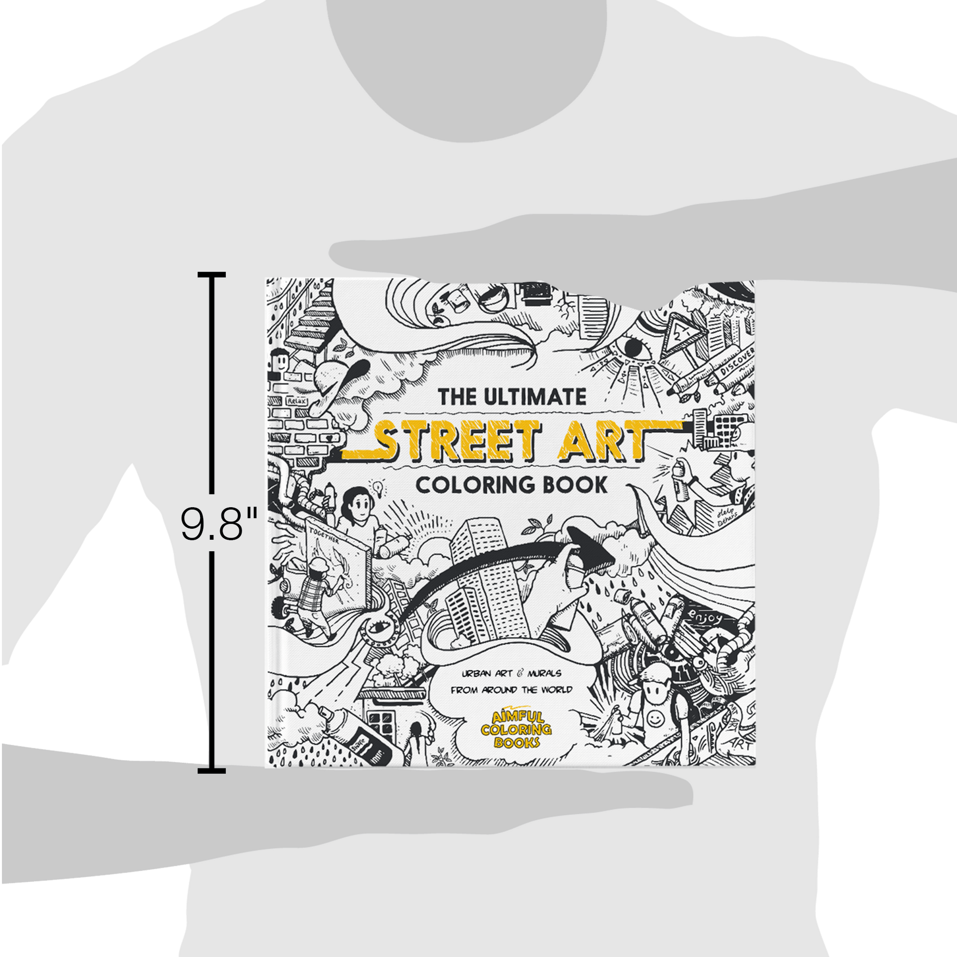 book - ultimate street art coloring by aimfully books