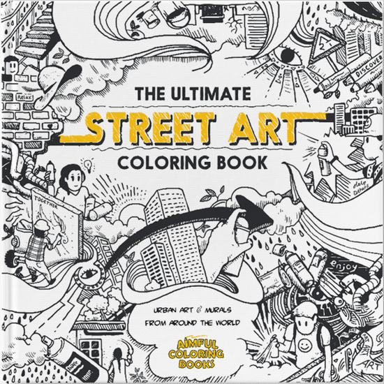 book - ultimate street art coloring by aimfully books