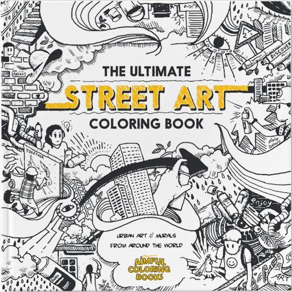 book - ultimate street art coloring by aimfully books