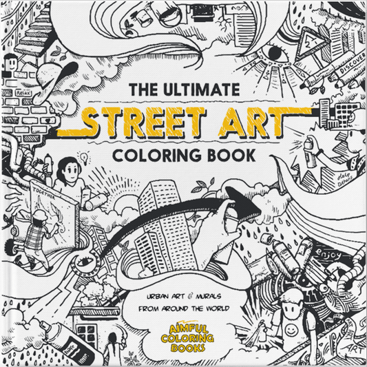 book - ultimate street art coloring by aimfully books