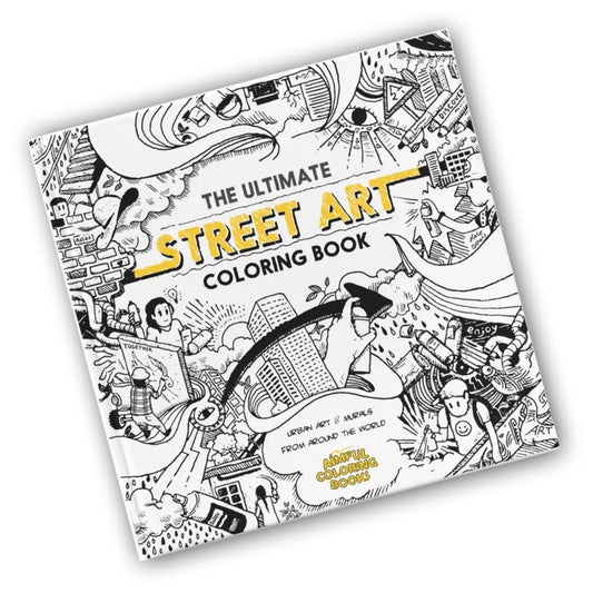 book - ultimate street art coloring by aimfully books