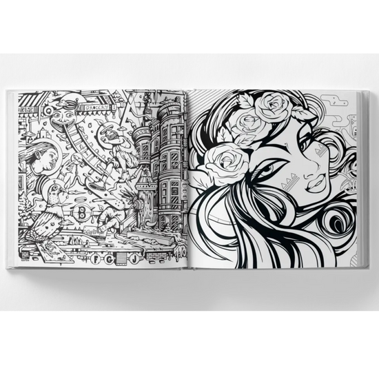 book - ultimate street art coloring by aimfully books