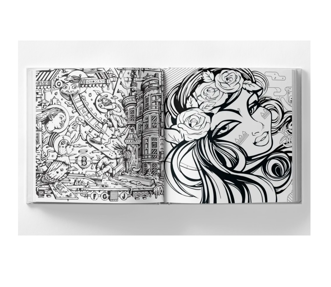 book - ultimate street art coloring by aimfully books