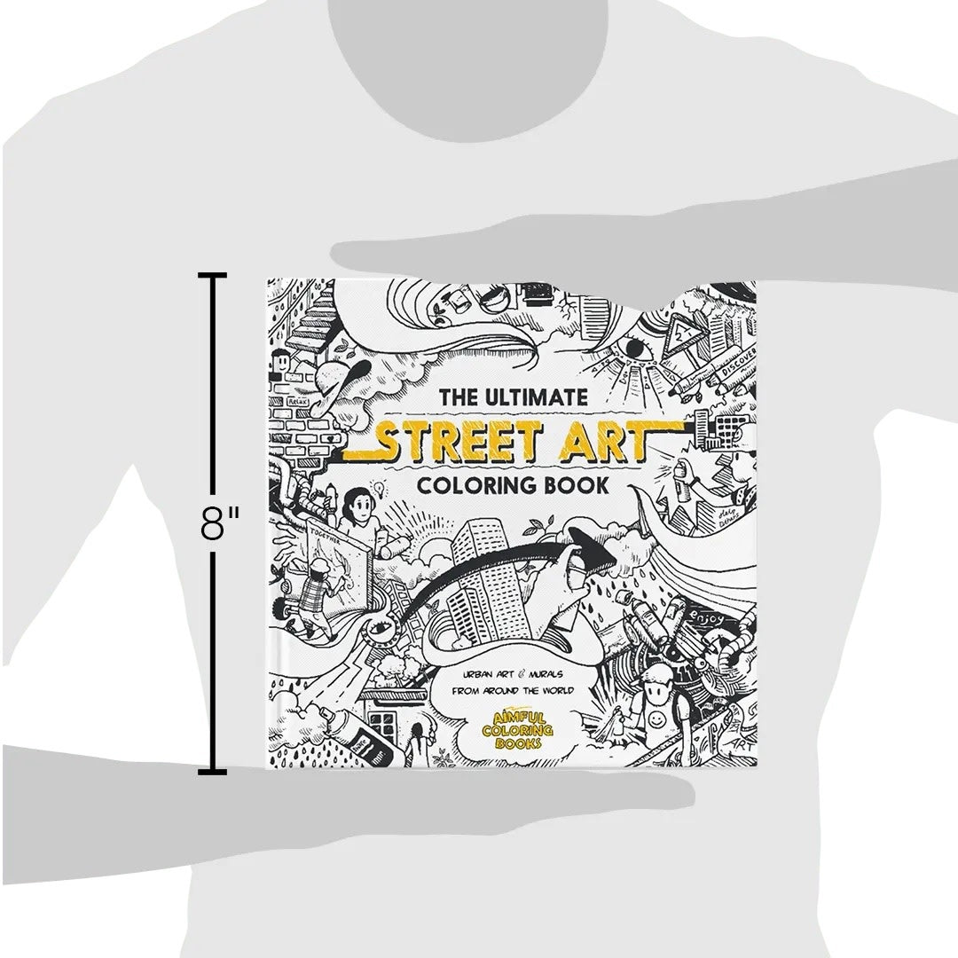 book - ultimate street art coloring by aimfully books
