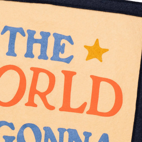 banner - camp flag - the world is gonna know your name by oxford pennant