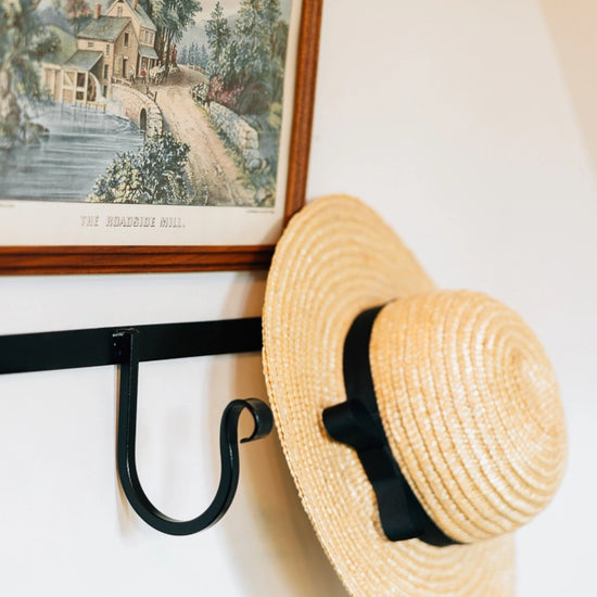 hanging rack - 3 hooks - wrought iron by millstream home