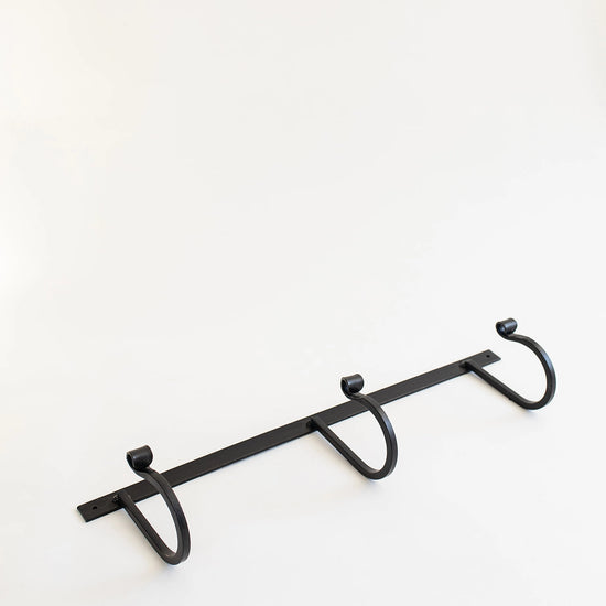 hanging rack - 3 hooks - wrought iron by millstream home