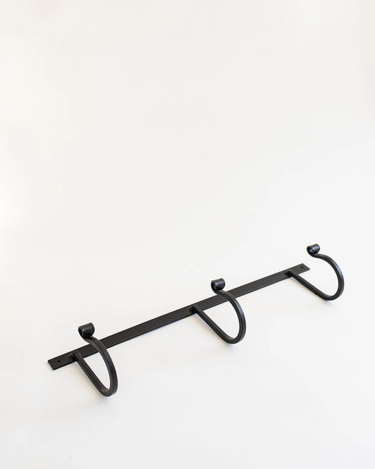 hanging rack - 3 hooks - wrought iron by millstream home
