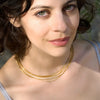 necklace - 5-layered snake chain - 18kgp by peter and june