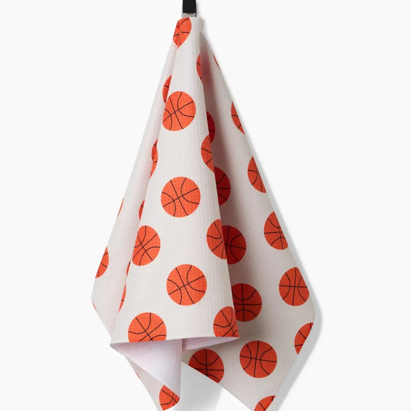 tea towel - microfiber - three pointer basketball by geometry house