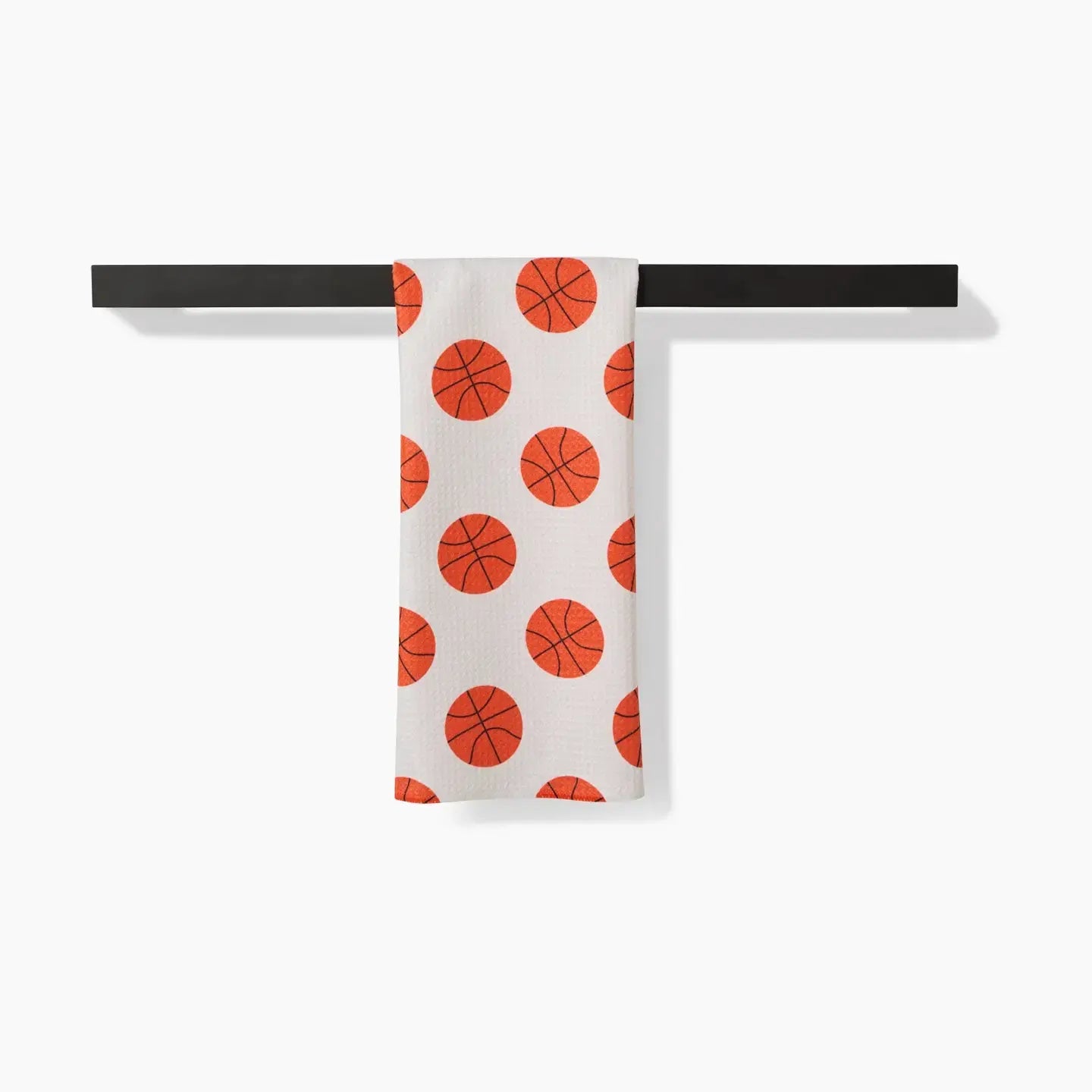 tea towel - microfiber - three pointer basketball by geometry house