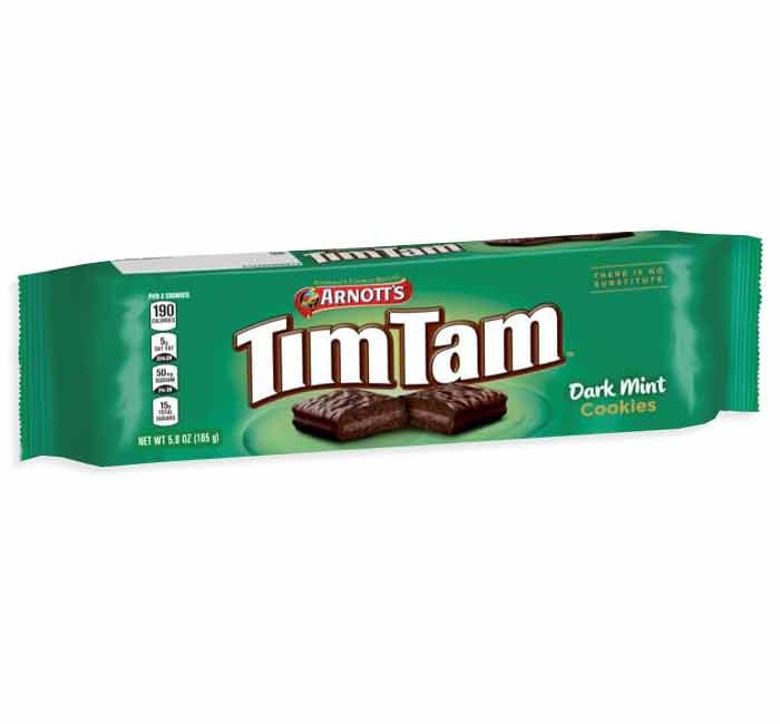 candy - tim tam cookies - dark mint by redstone foods inc