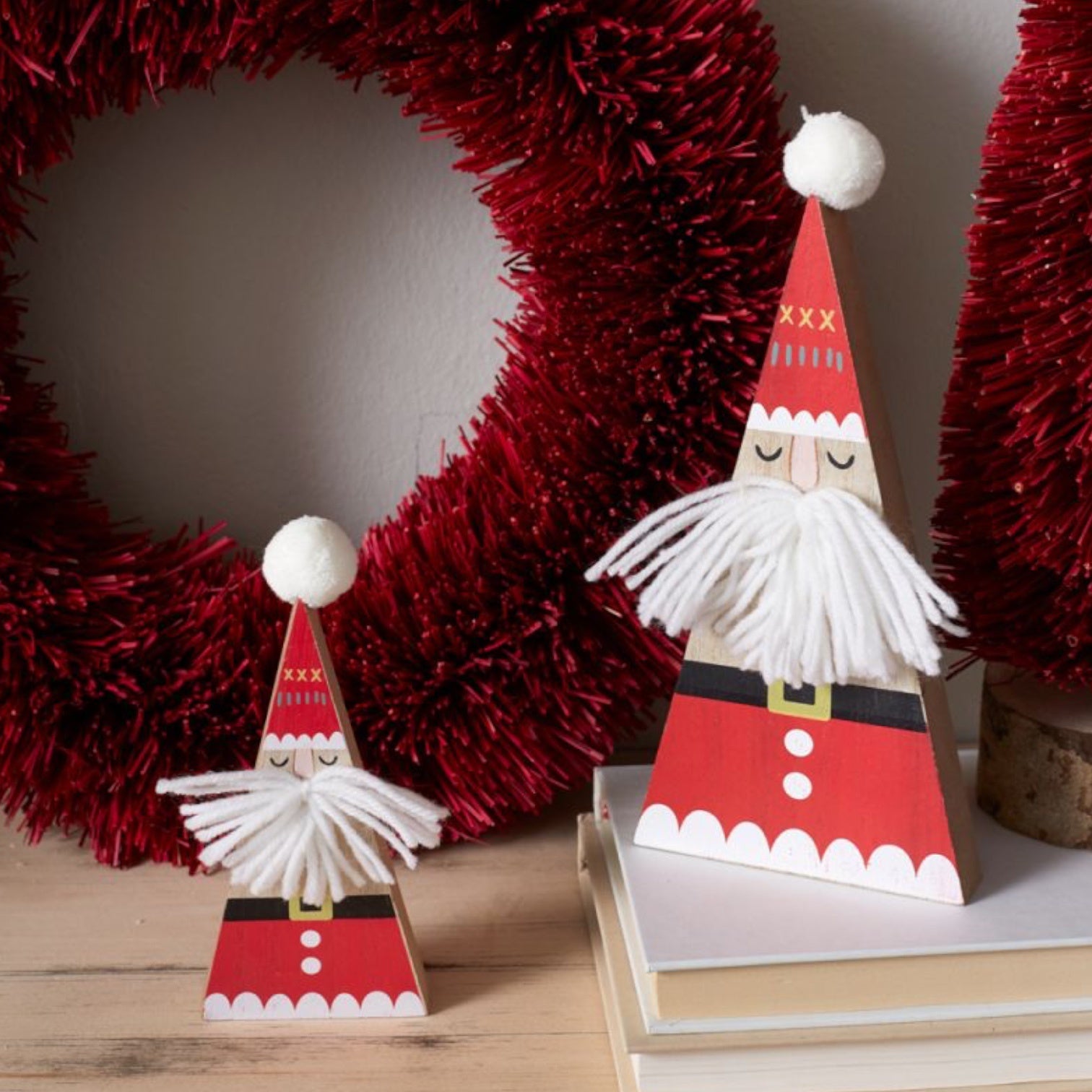 figure - santa's whiskers sitter (2 sizes) by accent decor