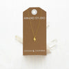 necklace - tiny lightning bolt - 20" chain - 14kgp by amano studio