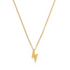 necklace - tiny lightning bolt - 20" chain - 14kgp by amano studio