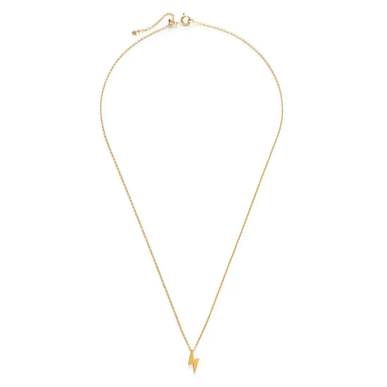 necklace - tiny lightning bolt - 20" chain - 14kgp by amano studio
