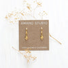earrings - tiny mushroom huggies - 24k gold plate brass by amano studio