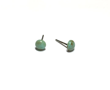 earrings studs - tiny turquoise marbled by leetie lovendale