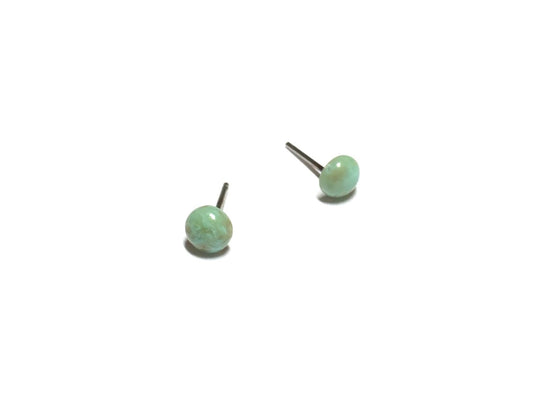 earrings studs - tiny turquoise marbled by leetie lovendale