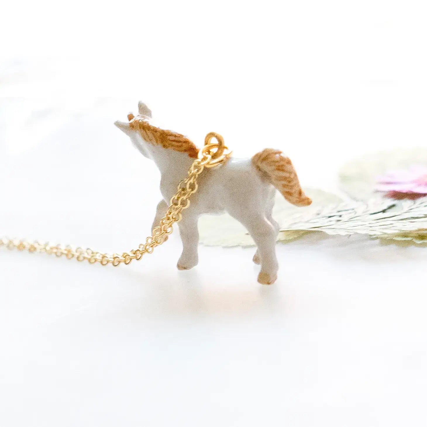 necklace - tiny unicorn mama - 18k gold plated by peter and june