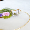 necklace - tiny unicorn mama - 18k gold plated by peter and june