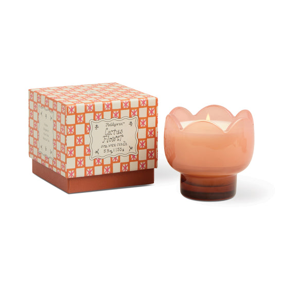 candle - cactus flower - tulip glass pink by paddywax