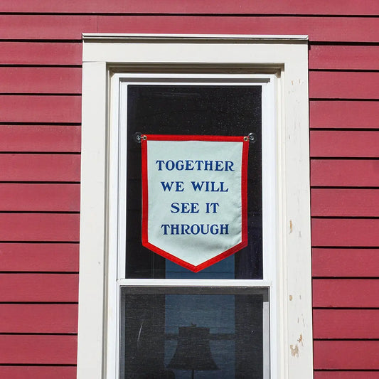 banner - camp flag - together we will see it through by oxford pennant